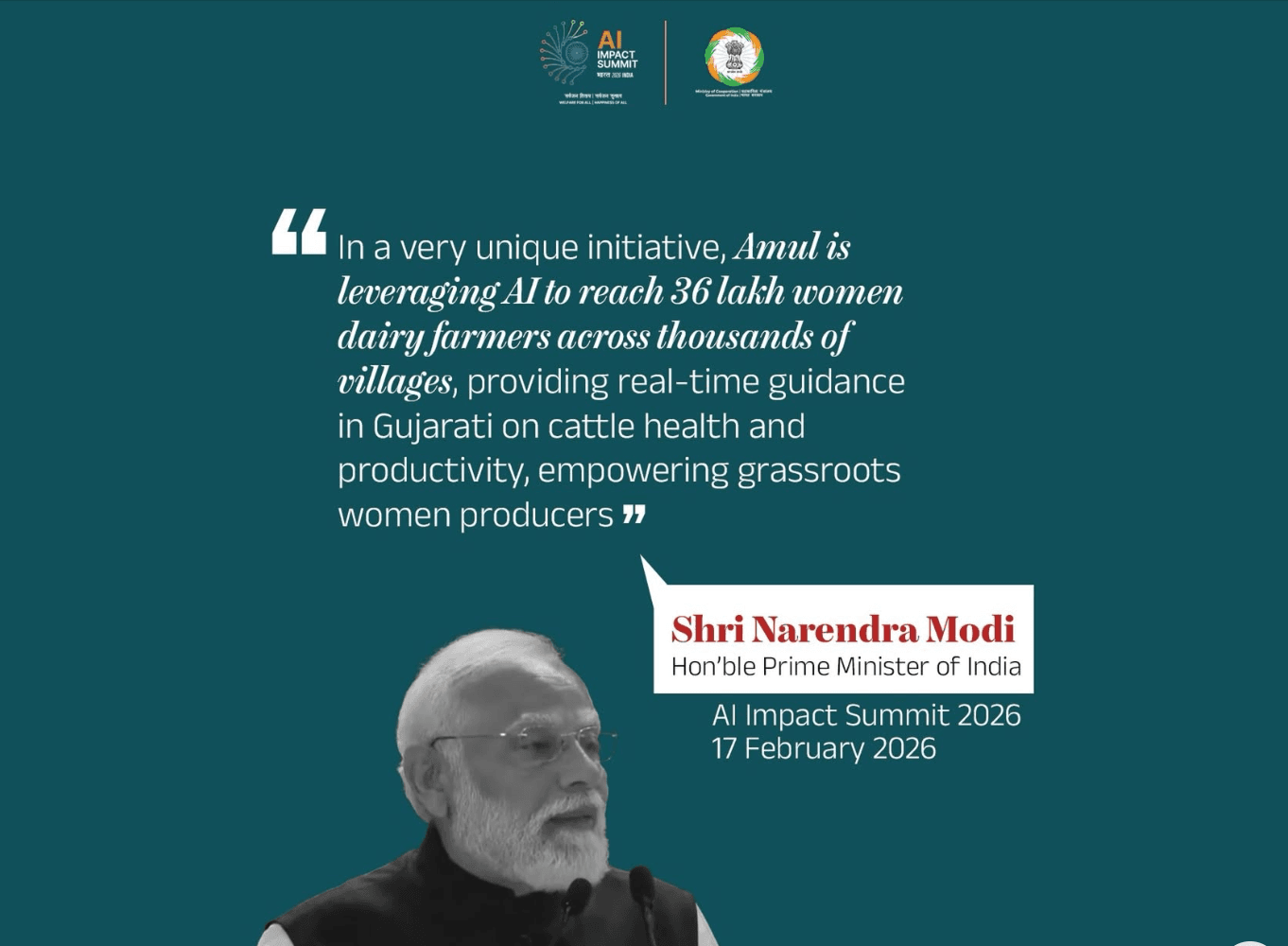 Times of India coverage of Amul AI launch